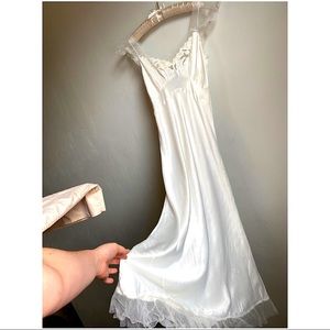 Silk Dress and Lace Fringe